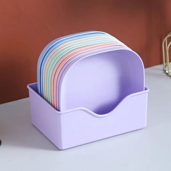 Food Grade Plastic Household Dining Plates | 10 pcs Elliptical Spit Bone Plate Set | Multi-Function & Durable - Image 3