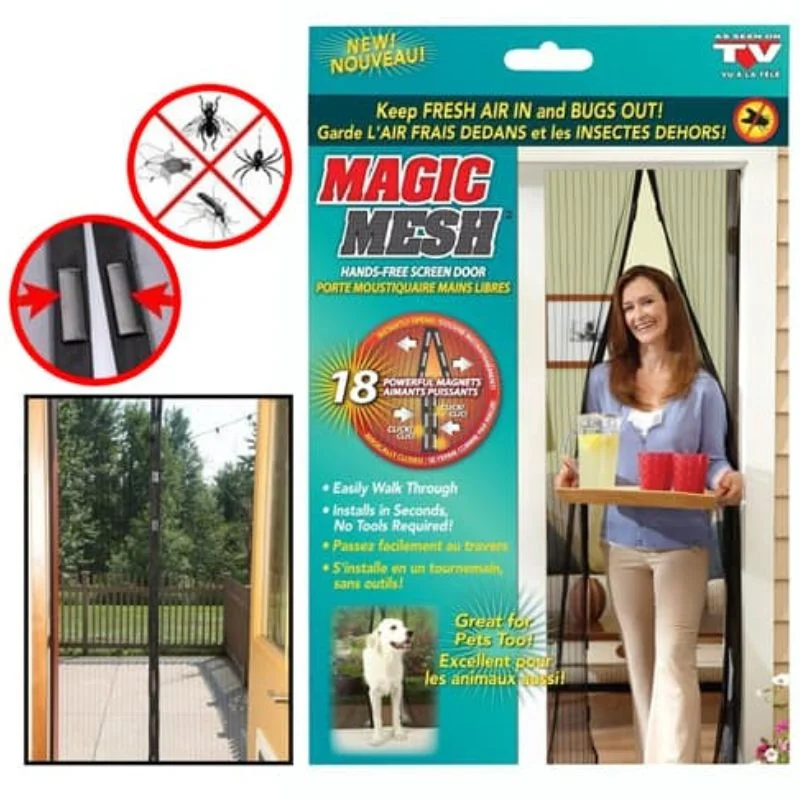 Hands-Free Retractable Magnetic Door Mesh | Magic Mesh Screen Door with Magnetic Closure | Random Colors - Image 6