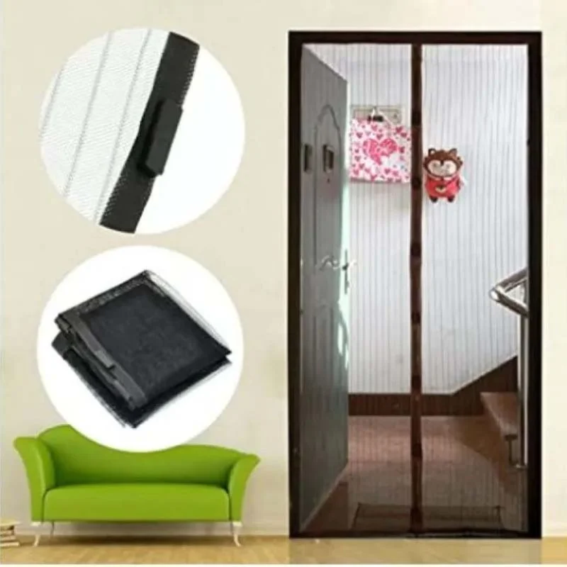 Hands-Free Retractable Magnetic Door Mesh | Magic Mesh Screen Door with Magnetic Closure | Random Colors - Image 2