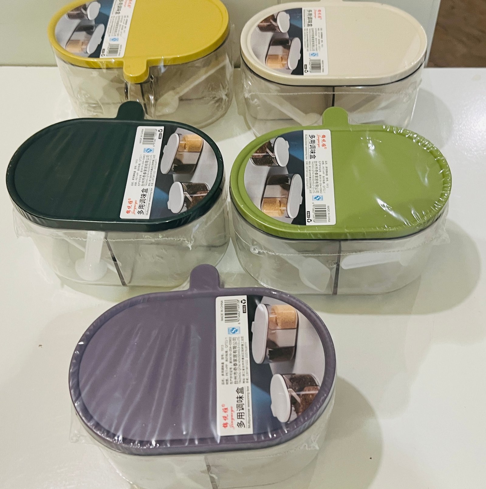 4 Compartments Spice Box | Masala Storage Box | Plastic Kitchen Organizer | Leak-Proof & Reusable - Image 4