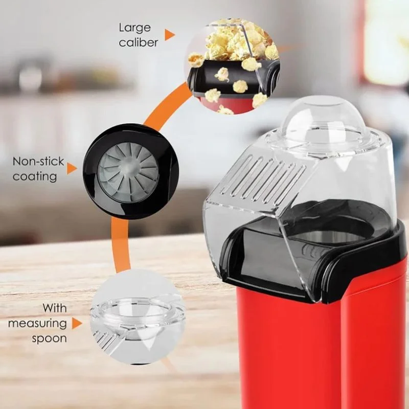 Oil Free Mini Popcorn Maker | Hot Air Popcorn Machine | Electric Popcorn Popper for Home & Kids | 1200W - Image 4
