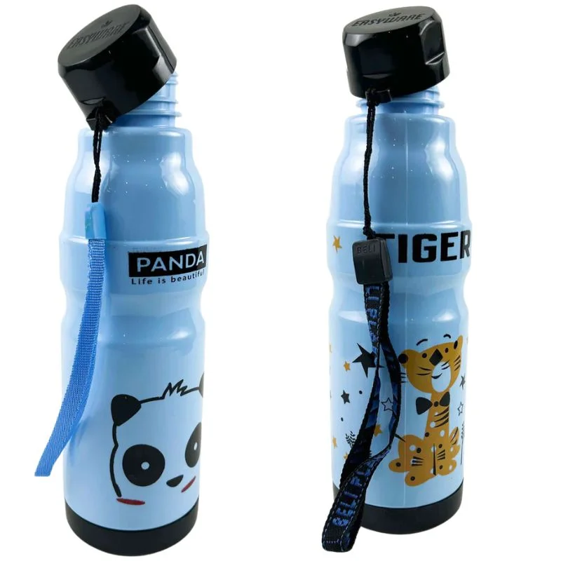 Kids Water Bottle 650ml | Cute Minions Panda Rabbit Design | Leak-Proof BPA Free | Random Color - Image 3