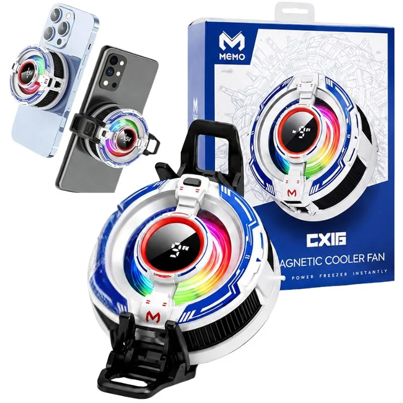 CX16 Magnetic Mobile Cooling Fan | Semiconductor Phone Cooler with RGB Lights | Fast Cooling Gaming Radiator for Android & iPhone - Image 2