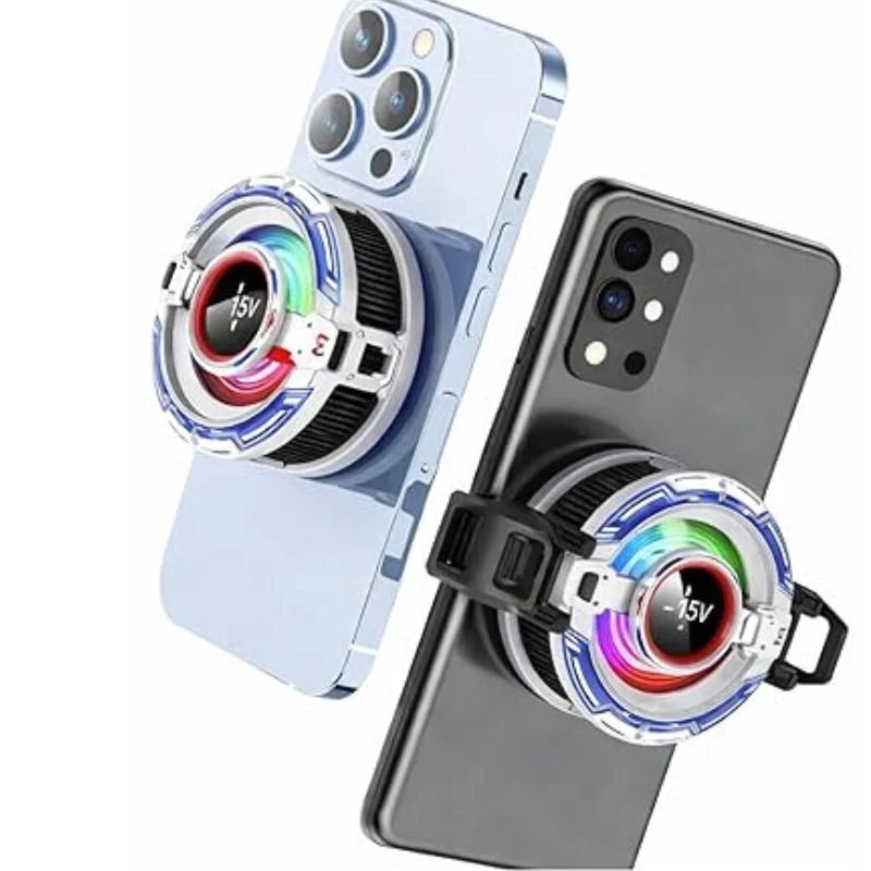 CX16 Magnetic Mobile Cooling Fan | Semiconductor Phone Cooler with RGB Lights | Fast Cooling Gaming Radiator for Android & iPhone