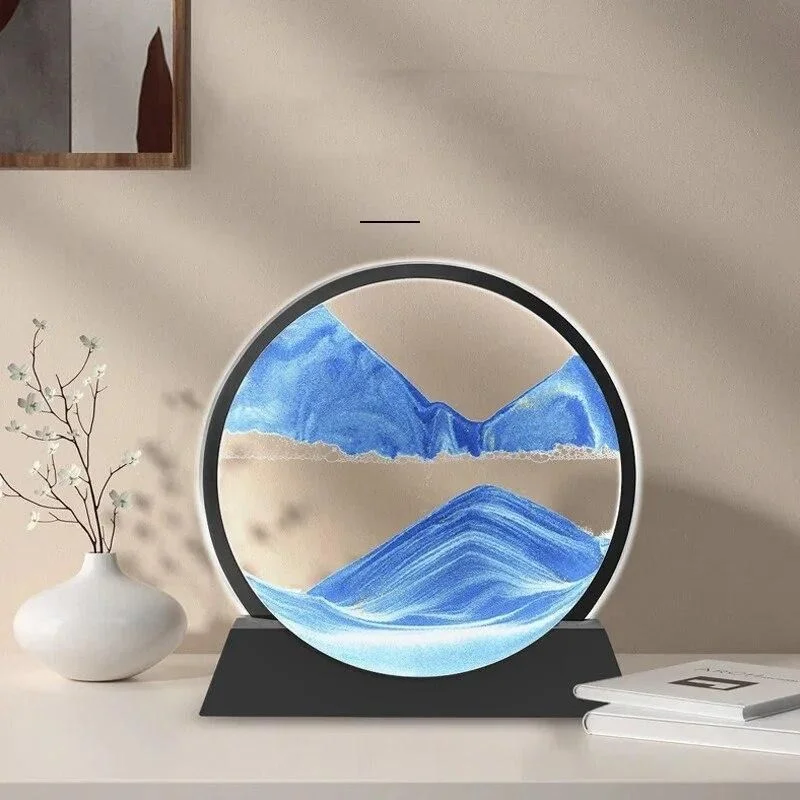 Moving Sand Art Picture | 3D Dynamic Deep Sea Sandscape with Display Stand | Random Color - Image 3