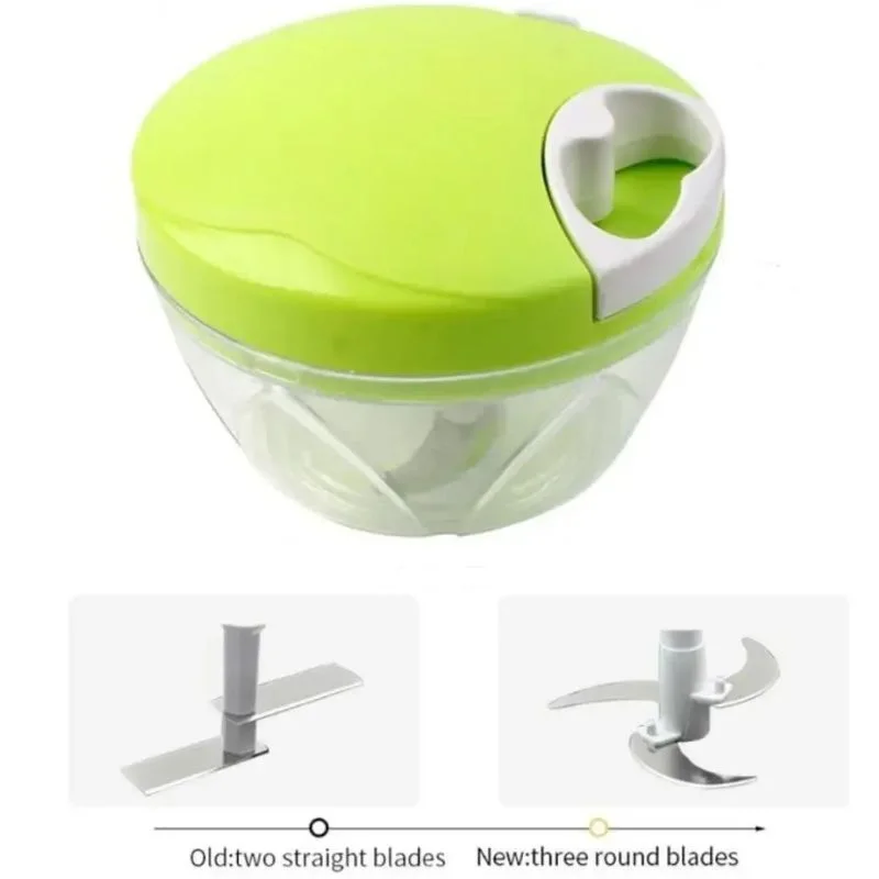 Manual Mini Hand Pull Food Chopper | Spin Cutter Vegetable & Fruit Chopper | Food Processor for Onion, Garlic, Salad & Kitchen Use - Image 2