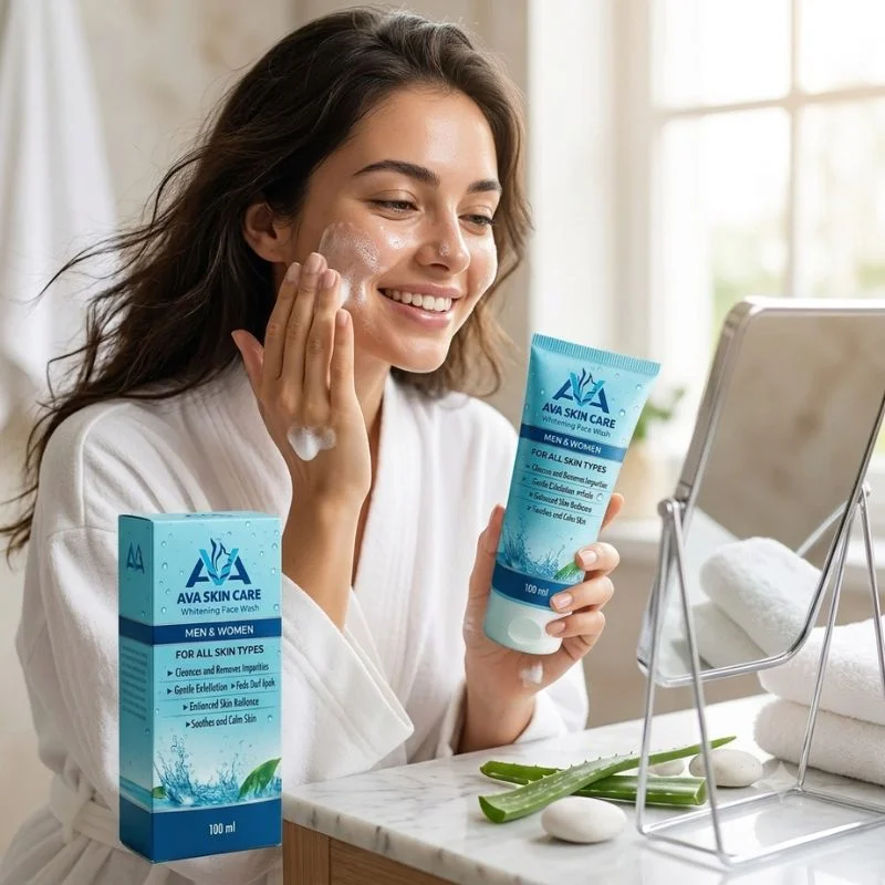 AVA Face Wash | Glycolic Acid & Vitamin-Enriched Brightening Cleanser | Deep Cleansing & Hydrating Formula | For All Skin Types - Image 5