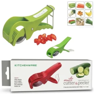 5 Blade Vegetable & Fruit Cutter and Slicer | Multipurpose Vegetable Chopper & Fruit Slicer | Kitchen Cutter with 5 Stainless Steel Blades | Multiple Colors