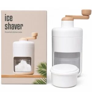 Portable Manual Ice Shaver | Snow Cone & Slush Maker | Stainless Steel Blades | Ice Shaving Machine for Home, Kitchen & Camping